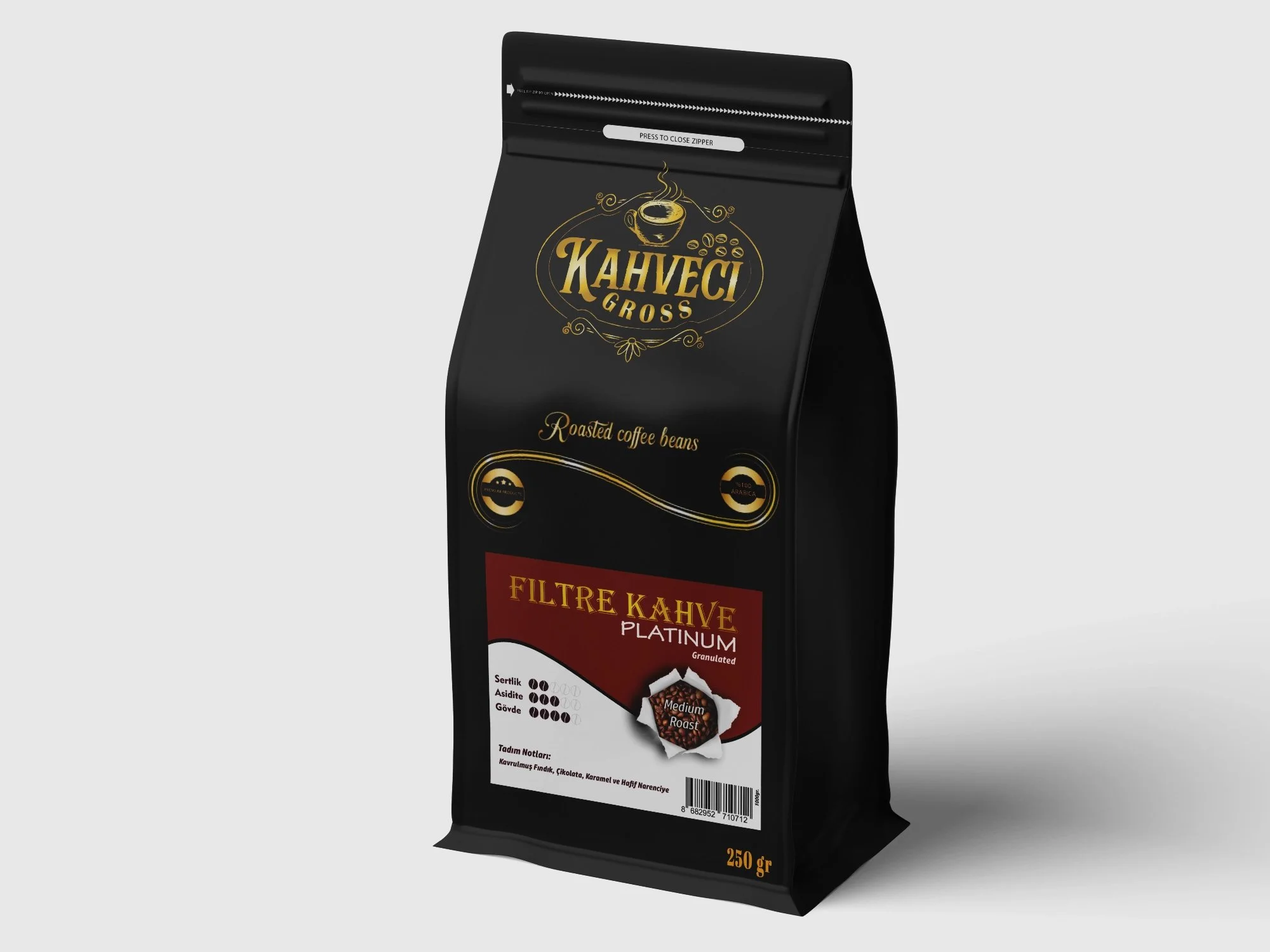 Kahveci Gross Öğütülmüş Filtre Kahve Platinum 250 gr